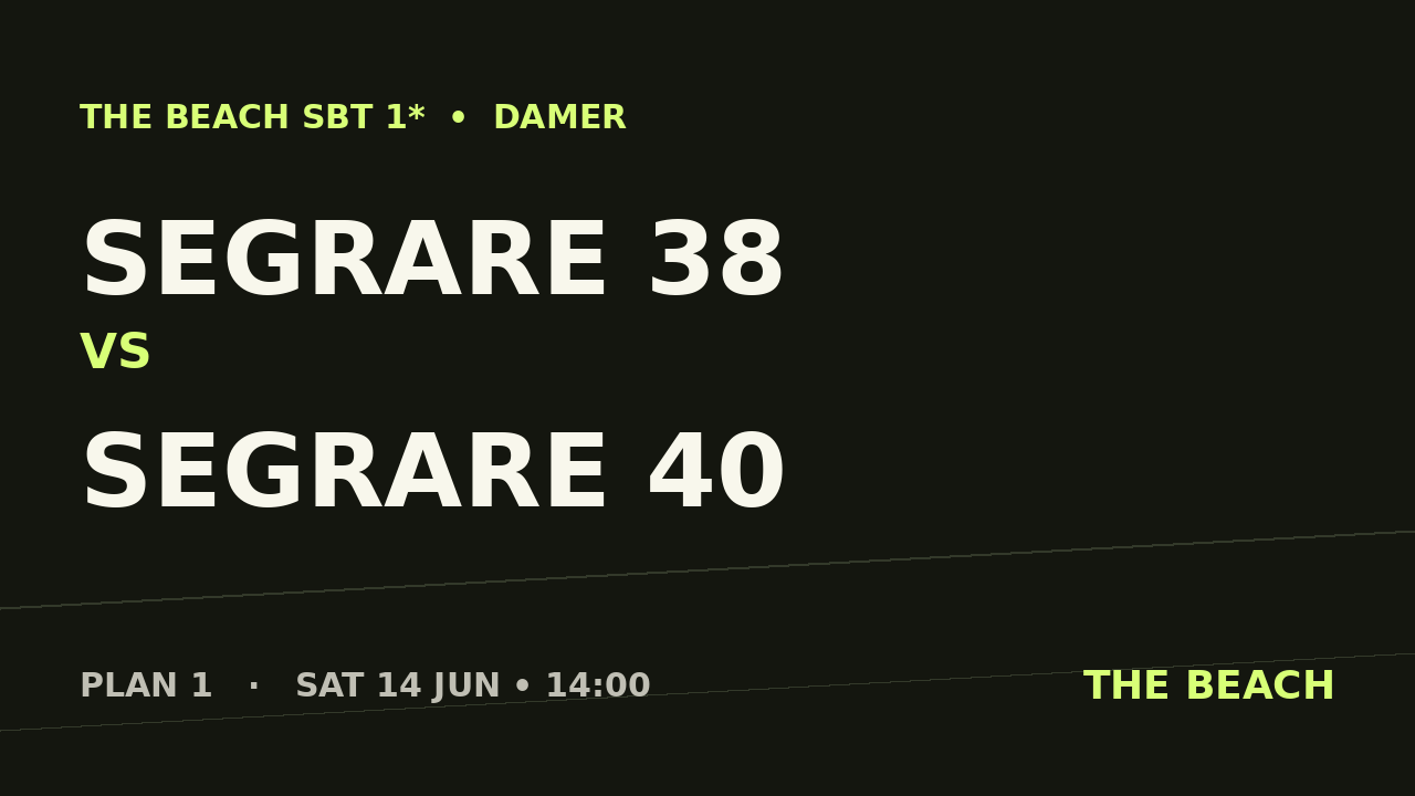 Semi 1 – Segrare 38 vs Segrare 40