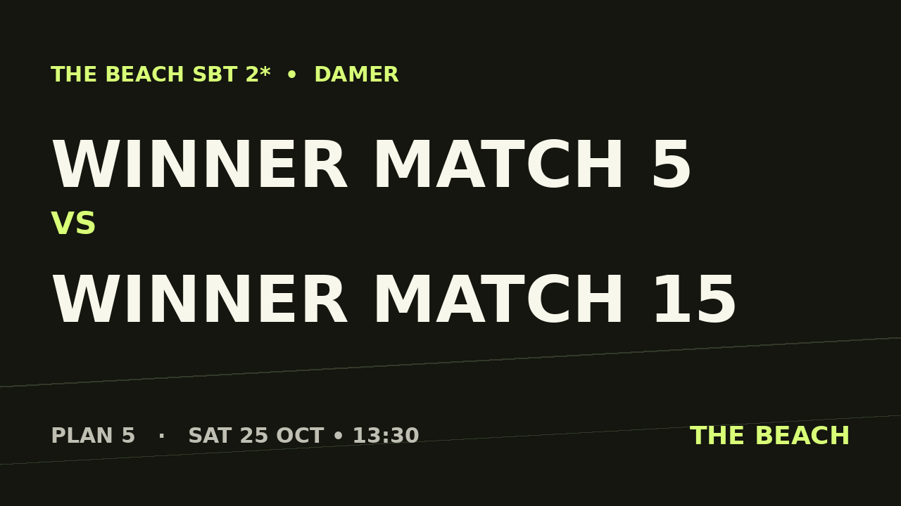 Gruppspel – Winner match 5 vs Winner match 15