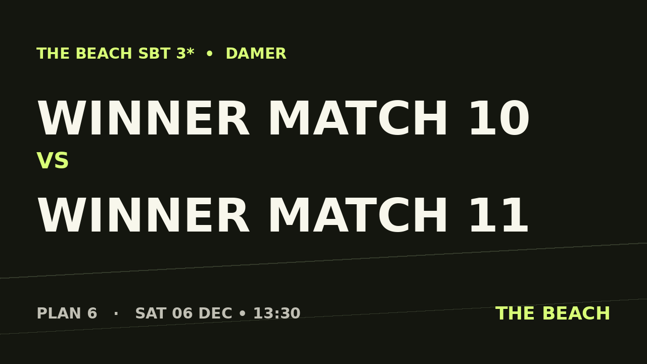 Gruppspel – Winner match 10 vs Winner match 11
