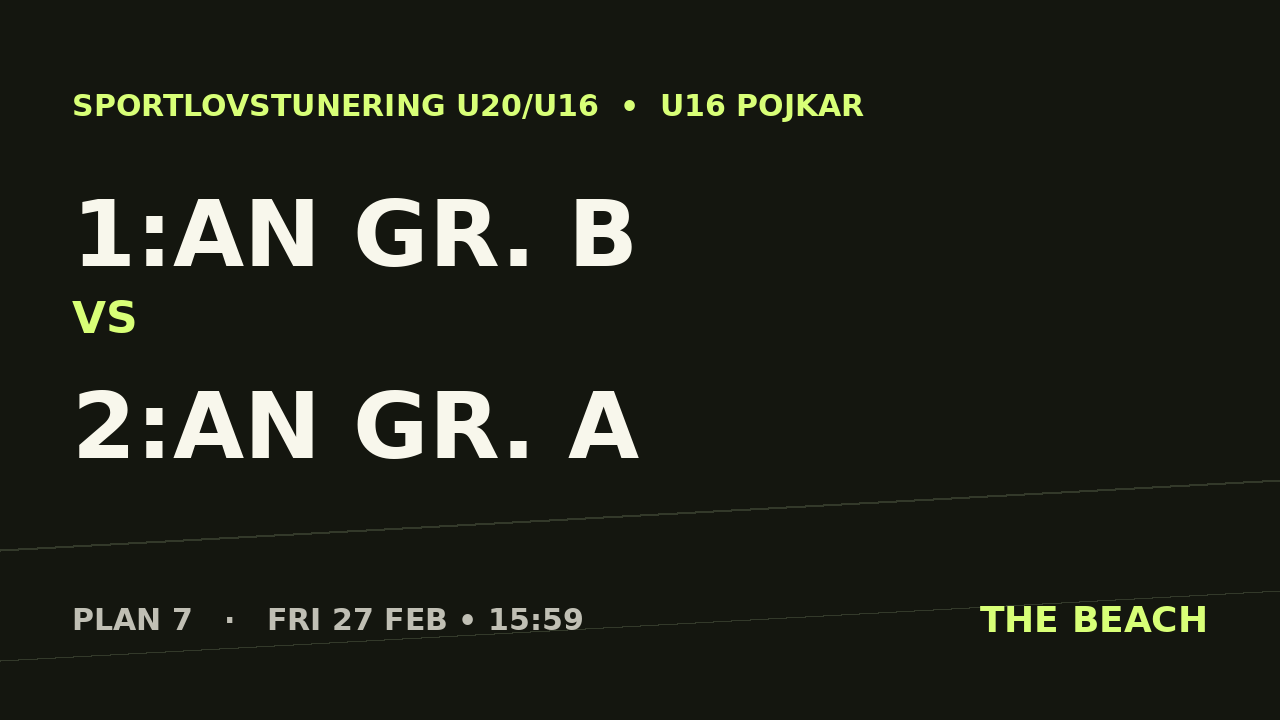 Semi 2 – 1:an Gr. B vs 2:an Gr. A