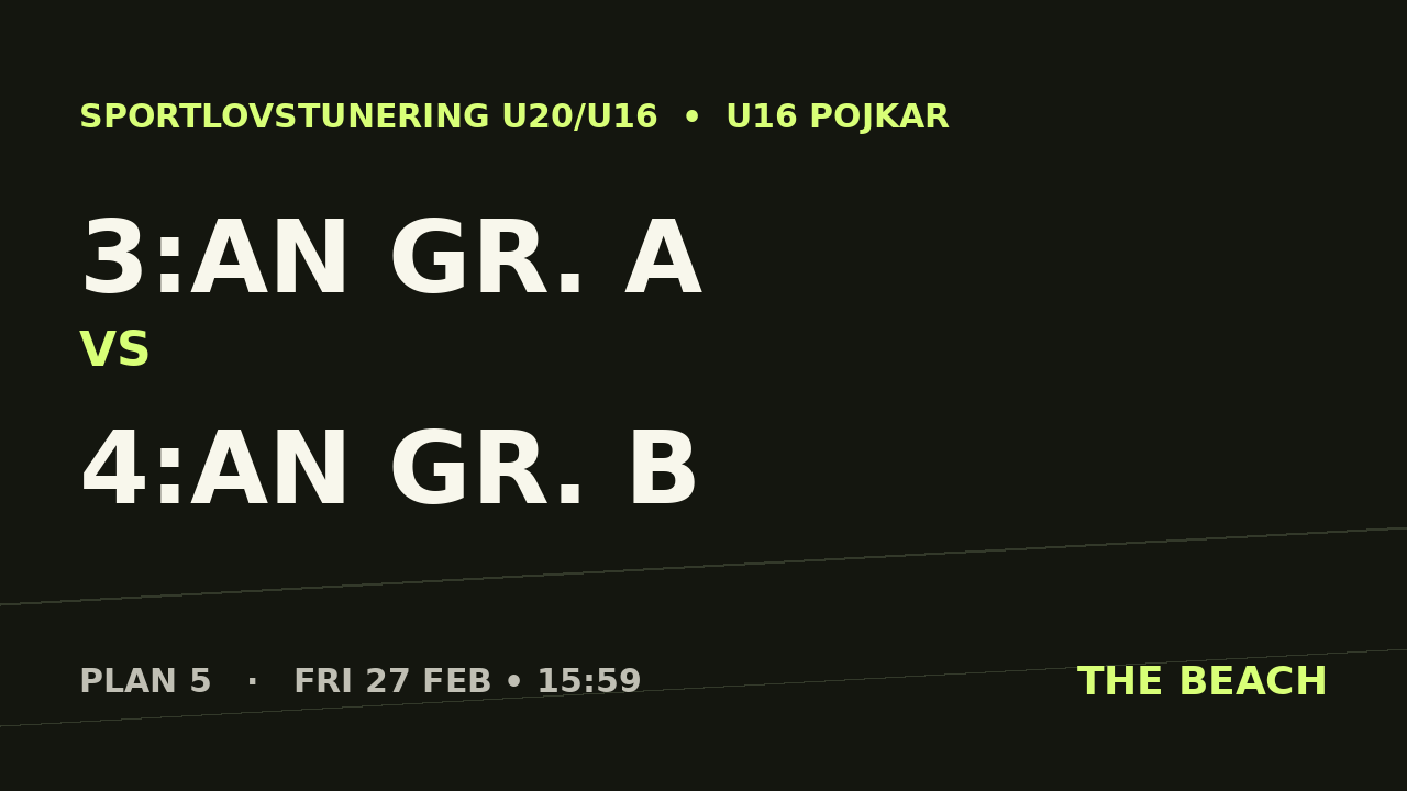 B - Semi 1 – 3:an Gr. A vs 4:an Gr. B