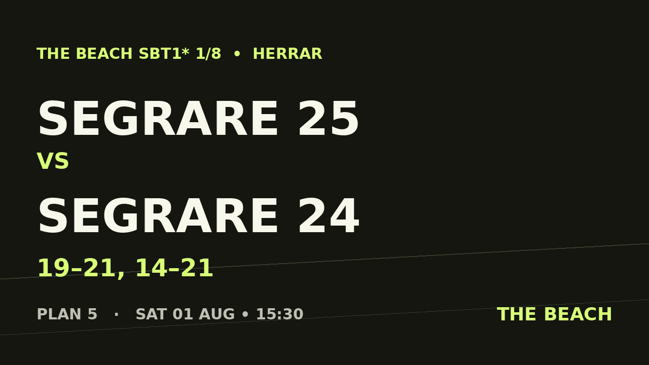 Final – Segrare 25 vs Segrare 24