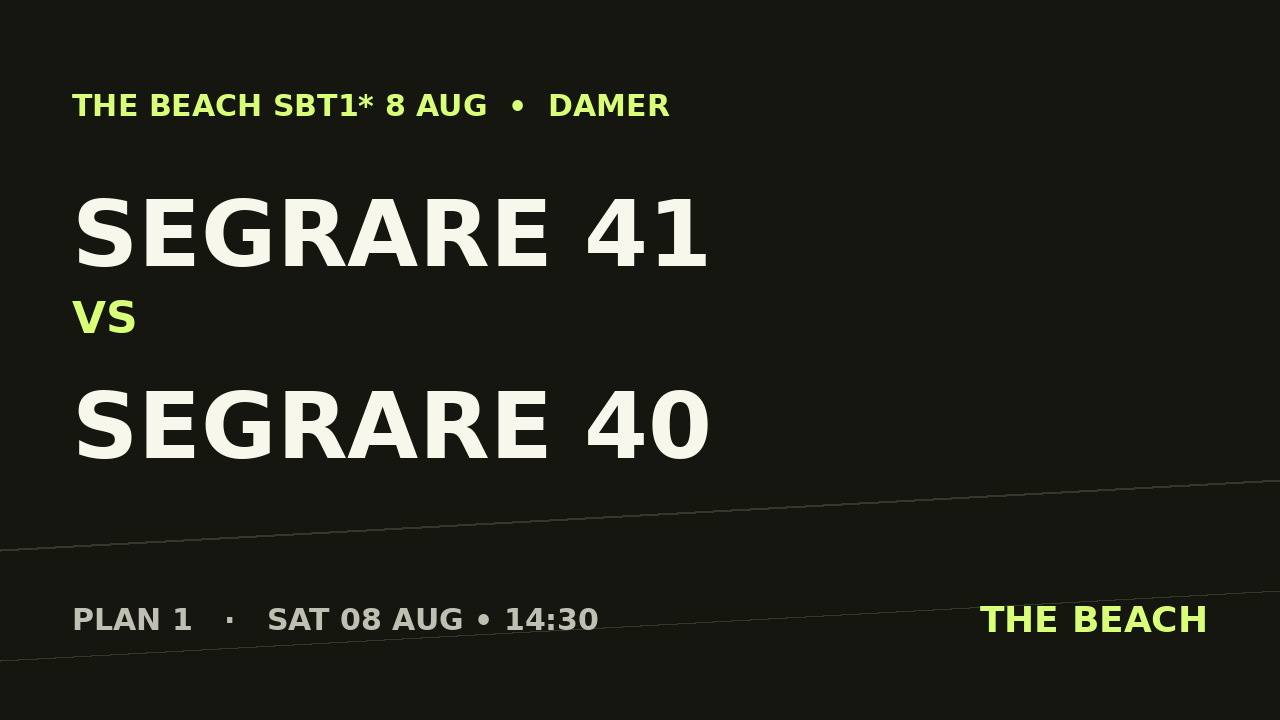 Semi 2 – Segrare 41 vs Segrare 40