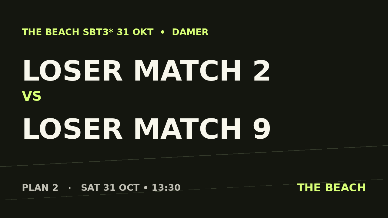 Loser match 2 vs Loser match 9