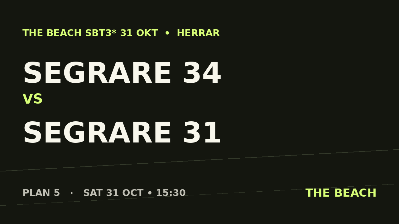 Semi 2 – Segrare 34 vs Segrare 31